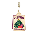 805 Emporium — Christmas custom wood ornament OC2388, photographic gold spiral hook