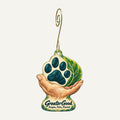 GreaterGood.com Logo custom wood ornament OC239 hanging on hook