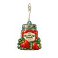 The Mason Jar Shoppe — Store identity custom wood ornament OC2405, photographic gold spiral hook