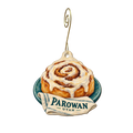 Historic Parowan — Local inspiration custom wood ornament OC2416, photographic gold spiral hook