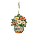 Artisan's Marketplace — Store identity custom wood ornament OC2417, photographic gold spiral hook