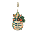 Flint Institute of Arts — Christmas custom wood ornament OC2421, photographic gold spiral hook