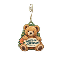 Gifts on Jefferson — Store identity custom wood ornament OC2432, photographic gold spiral hook