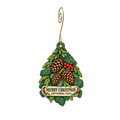 Artworks Vass — Christmas custom wood ornament OC2436, photographic gold spiral hook