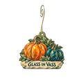 Artworks Vass — Local inspiration custom wood ornament OC2437, photographic gold spiral hook
