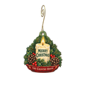 The Country House — Christmas custom wood ornament OC2439, photographic gold spiral hook