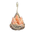 The Wishing Stone — Store identity custom wood ornament OC2447, photographic gold spiral hook