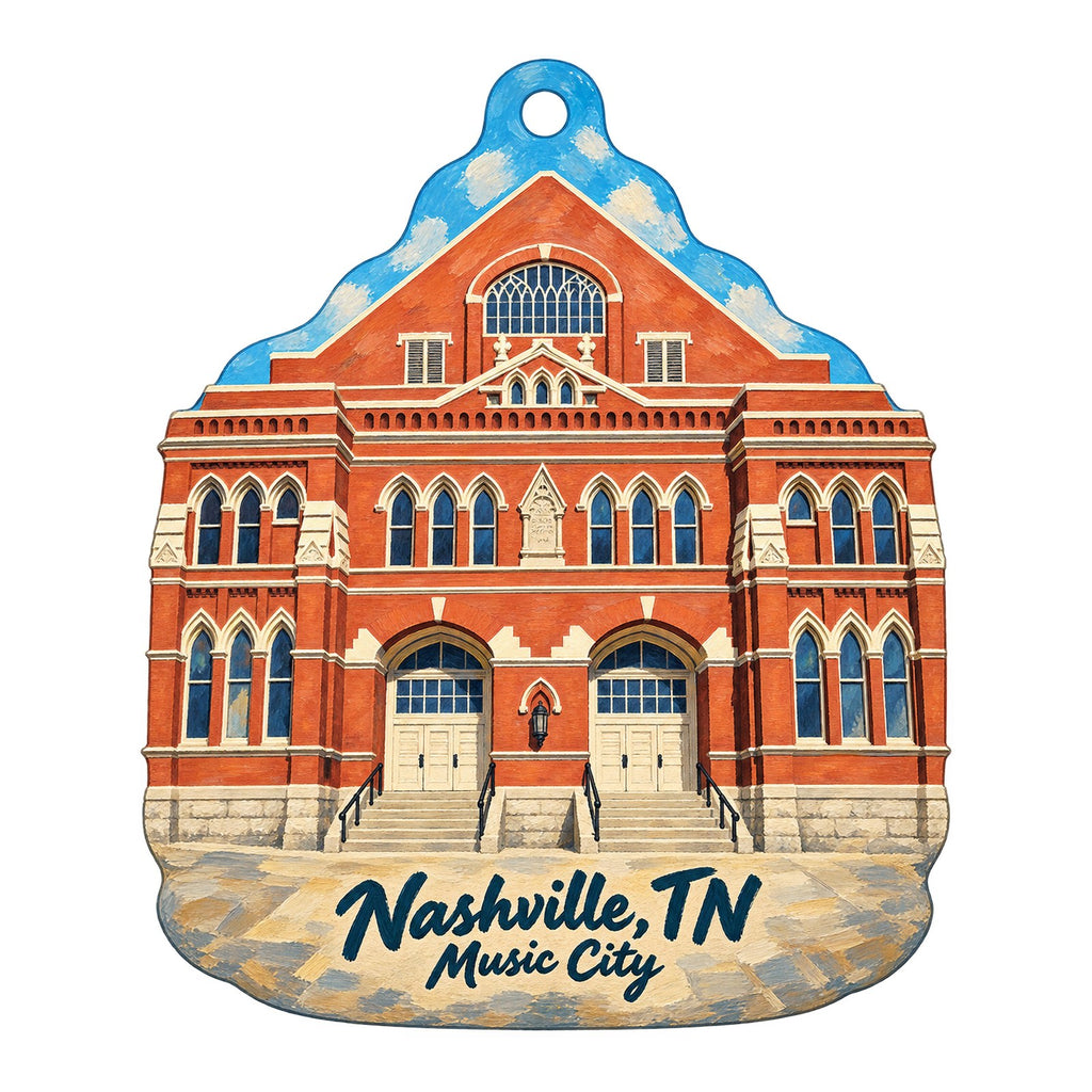 Country Music Hall of Fame and Museum - The Museum Store Town Icon custom wood ornament OC244 on white