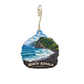 As Hawi Turns — Local inspiration custom wood ornament OC2458, photographic gold spiral hook