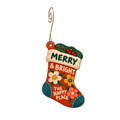 The Happy Place — Christmas custom wood ornament OC2466, photographic gold spiral hook