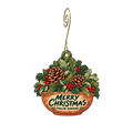 Phelan Gardens — Christmas custom wood ornament OC2469, photographic gold spiral hook