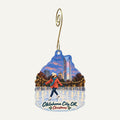 Oklahoma City Museum of Art — OKCMOA Store Christmas custom wood ornament OC246 hanging on hook