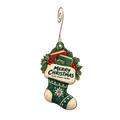 Main Street Books — Christmas custom wood ornament OC2472, photographic gold spiral hook
