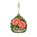 Presents of Mind — Local inspiration custom wood ornament OC2482, photographic gold spiral hook