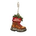 Dam Outlet — Christmas custom wood ornament OC2484, photographic gold spiral hook