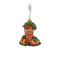 Consign & Design Gallery — Christmas custom wood ornament OC2487, photographic gold spiral hook
