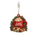The Local Collective — Christmas custom wood ornament OC2489, photographic gold spiral hook