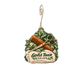 Gentle Touch Salon — Store identity custom wood ornament OC2491, photographic gold spiral hook
