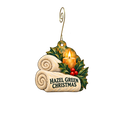 Gentle Touch Salon — Christmas custom wood ornament OC2492, photographic gold spiral hook