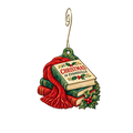 Your Brother's Bookstore — Christmas custom wood ornament OC2498, photographic gold spiral hook