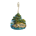 Wellesley Island State Park — Local inspiration custom wood ornament OC2502, photographic gold spiral hook