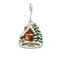 Nordic Home North — Christmas custom wood ornament OC2516, photographic gold spiral hook