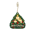Mary & Martha Home — Christmas custom wood ornament OC2519, photographic gold spiral hook