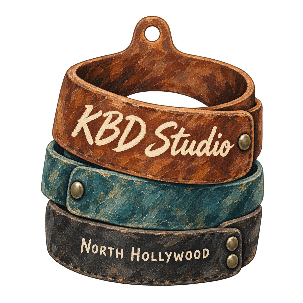KBD Studio Logo custom wood ornament OC251 on white