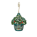 Scotland Yards Greenhouse — Christmas custom wood ornament OC2522, photographic gold spiral hook