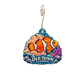 Preuss Pets — Local inspiration custom wood ornament OC2529, photographic gold spiral hook