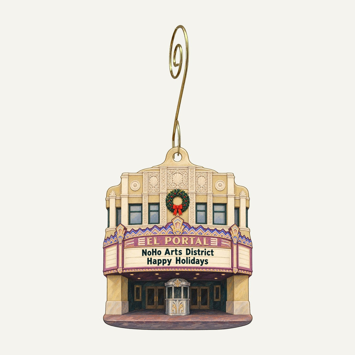 KBD Studio Christmas custom wood ornament OC252 hanging on hook