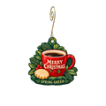 Spring Green General Store — Christmas custom wood ornament OC2534, photographic gold spiral hook