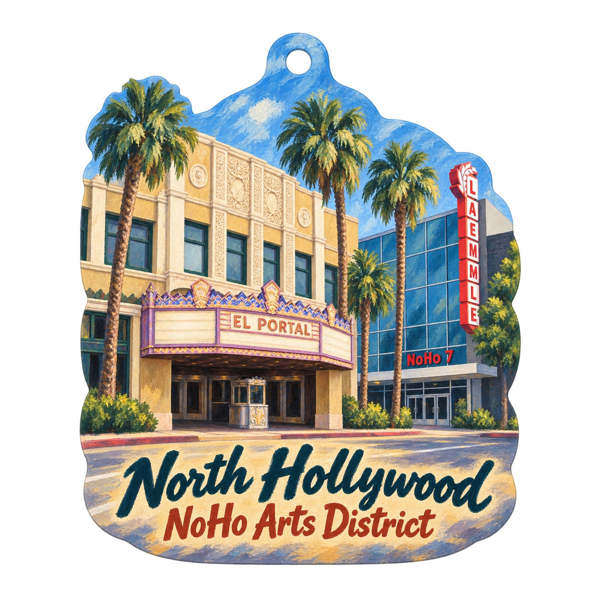 KBD Studio Town Icon custom wood ornament OC253 on white