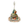 Berdine's 5 & Dime — Local inspiration custom wood ornament OC2547, photographic gold spiral hook