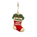 Wood Mountain Home — Christmas custom wood ornament OC2549, photographic gold spiral hook