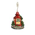Drift Inn — Christmas custom wood ornament OC2558, photographic gold spiral hook