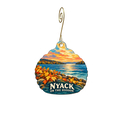Saffron Trading Company — Local inspiration custom wood ornament OC2562, photographic gold spiral hook