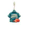 Turbo Extreme Lifestyle Company — Store identity custom wood ornament OC2569, photographic gold spiral hook