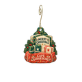 Dana's Hallmark Shop — Christmas custom wood ornament OC2582, photographic gold spiral hook