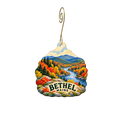 Elements Art Gallery — Local inspiration custom wood ornament OC2586, photographic gold spiral hook