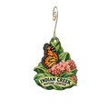 Indian Creek Nature Center — Store identity custom wood ornament OC2593, photographic gold spiral hook