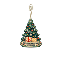 The Blue Door Museum Store / Riverside Art Museum — Christmas custom wood ornament OC2597, photographic gold spiral hook