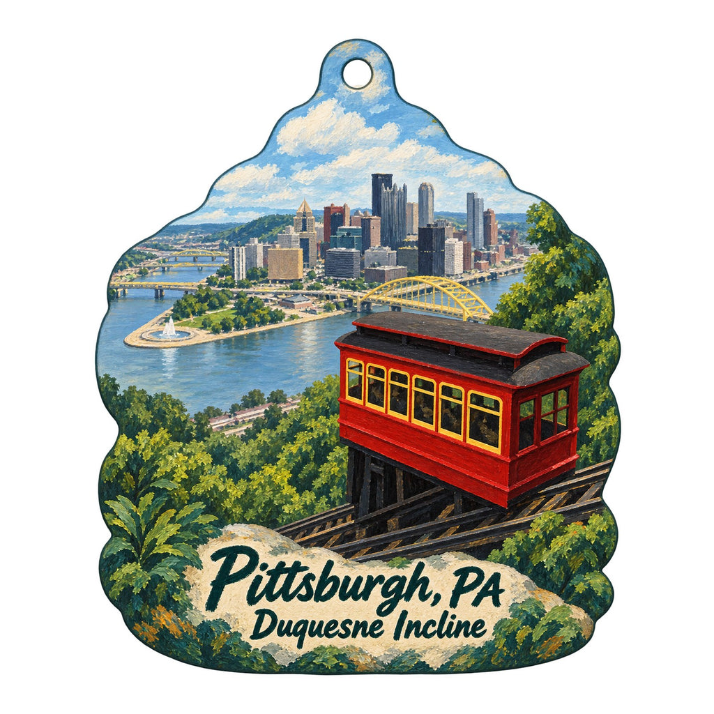 Phipps Conservatory and Botanical Gardens Town Icon custom wood ornament OC259 on white