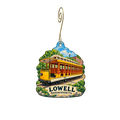 EN Lowell NHP Vc - Eastern National — Local inspiration custom wood ornament OC2601, photographic gold spiral hook