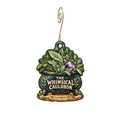 Thee whimsical couldron — Store identity custom wood ornament OC2605, photographic gold spiral hook