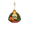 Thee whimsical couldron — Christmas custom wood ornament OC2606, photographic gold spiral hook