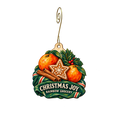 Rainbow Grocery — Christmas custom wood ornament OC2615, photographic gold spiral hook
