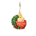 Bella Dia spa  yoga  wellness — Christmas custom wood ornament OC2621, photographic gold spiral hook