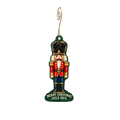 Jule Hus - Solvang's Christmas Store — Christmas custom wood ornament OC2633, photographic gold spiral hook