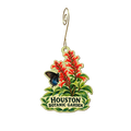 Houston Botanical Garden — Store identity custom wood ornament OC2635, photographic gold spiral hook